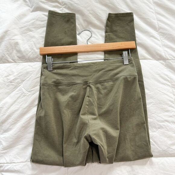 Aerie High Waisted Leggings Olive Green Women’s Size Medium Chill Play Move - Picture 4 of 6